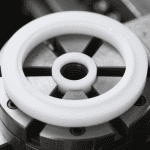 PTFE seals undergoing different processing stages