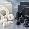Custom machined glass filled and carbon filled PTFE precision components showing thermal expansion resistance